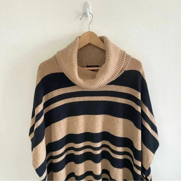 CHARTER CLUB Cashmere Poncho Striped L/XL - Picture 3 of 8